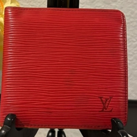 Louis Vuitton Red Epi Leather Wallet MI0901 Made in France of 1991 - Picture 5 of 13
